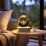 Crystal Ball Cosmic Dinosaur Night Light | USB Warm Bedside Lamp & Gift