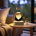 Crystal Ball Cosmic Dinosaur Night Light | USB Warm Bedside Lamp & Gift