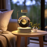 Crystal Ball Cosmic Dinosaur Night Light | USB Warm Bedside Lamp & Gift