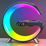G-Shaped Smart LED Lamp | Bluetooth Speaker & Wireless Charger Atmosphere Light
