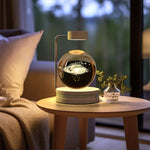 Crystal Ball Cosmic Dinosaur Night Light | USB Warm Bedside Lamp & Gift