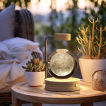 Crystal Ball Cosmic Dinosaur Night Light | USB Warm Bedside Lamp & Gift