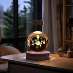 Crystal Ball Cosmic Dinosaur Night Light | USB Warm Bedside Lamp & Gift