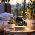 Crystal Ball Cosmic Dinosaur Night Light | USB Warm Bedside Lamp & Gift